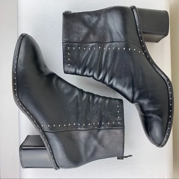 RAG &amp; BONE Willow Black Stud Leather Chelsea Boots