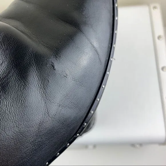 RAG &amp; BONE Willow Black Stud Leather Chelsea Boots