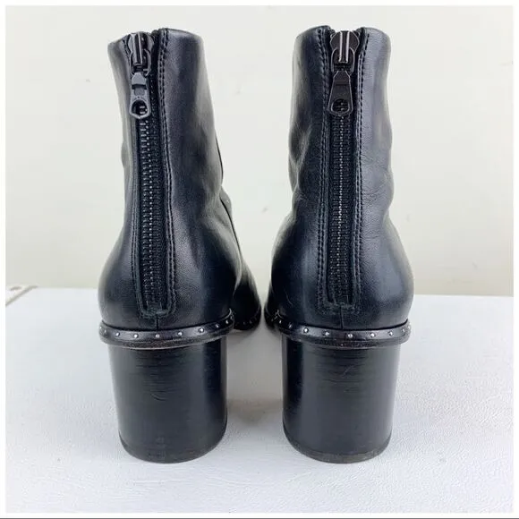 RAG &amp; BONE Willow Black Stud Leather Chelsea Boots