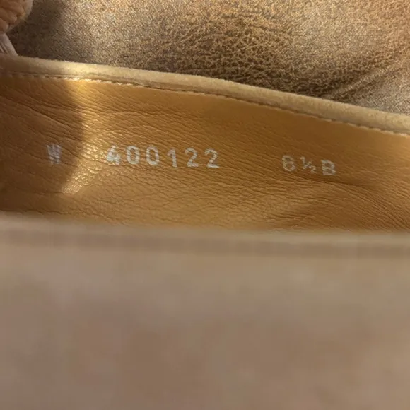 Ralph Lauren Tan Light Cream Neutral Italian Suede Penny Loafers, 8.5 W