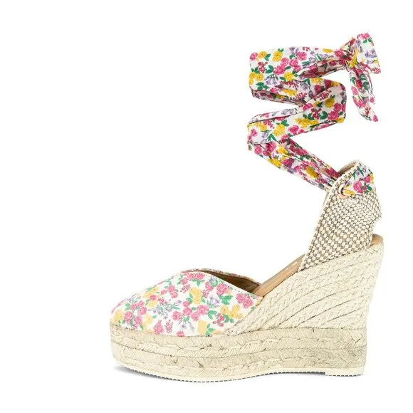 RARE! LoveShackFancy Platform Espadrilles - Fruity Punch