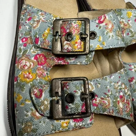 RARE SALES SAMPLE Dr. Martens Y2K Adalia Blue Meadow Sandals Womens Sz UK 4 US 6