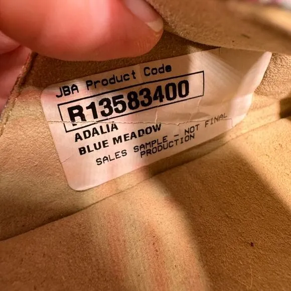 RARE SALES SAMPLE Dr. Martens Y2K Adalia Blue Meadow Sandals Womens Sz UK 4 US 6