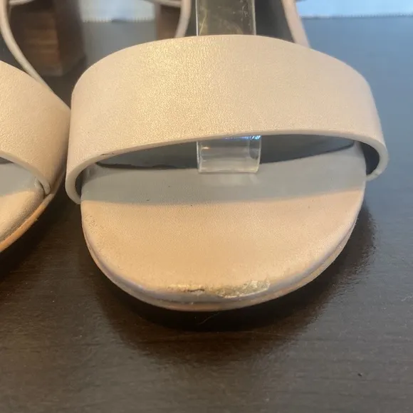 Rebecca Minkoff Chrisy City Tan Stacked Heel Sandals Size 8