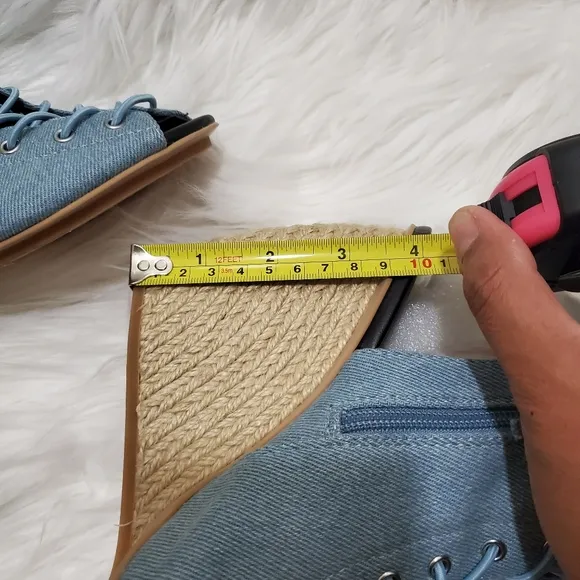 Rebecca Minkoff Denim Laceup/Zipper Espadrilles