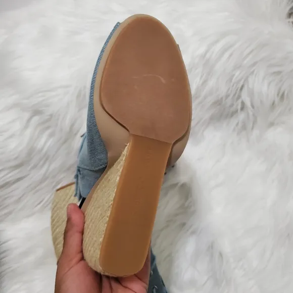 Rebecca Minkoff Denim Laceup/Zipper Espadrilles