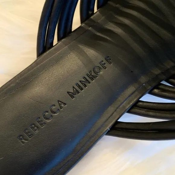 REBECCA Minkoff Maelynn Slides Black Size 7