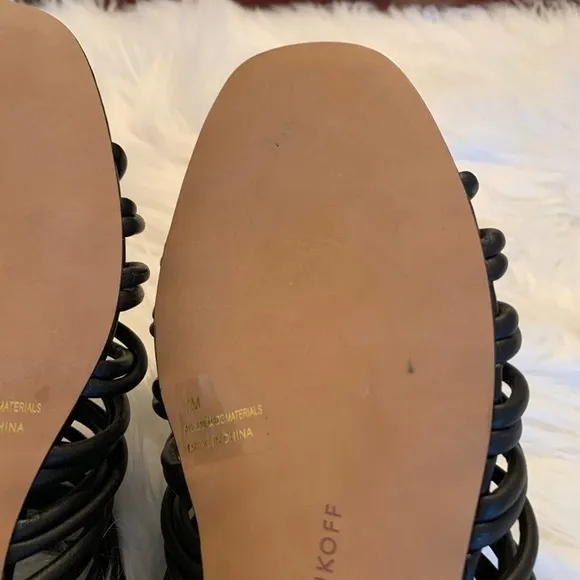 REBECCA Minkoff Maelynn Slides Black Size 7