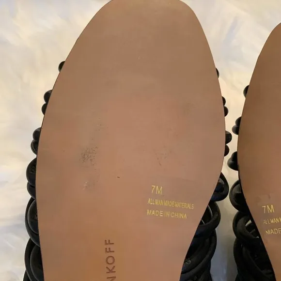 REBECCA Minkoff Maelynn Slides Black Size 7