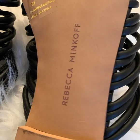 REBECCA Minkoff Maelynn Slides Black Size 7