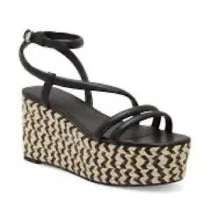 Rebecca Minkoff Josefia Platform Wedge Sandal espadrilles in Black &amp; White 8