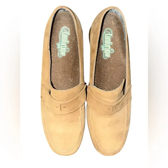 Red Wing Comfortique Tan Penny Loafers with Suede Finish Women’s Size 7.5 B
