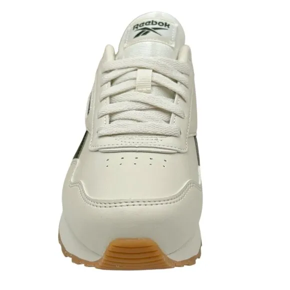 Reebok Harman Women’s Classic Style Sneakers 8 White- Chalk-Green Cushioned
