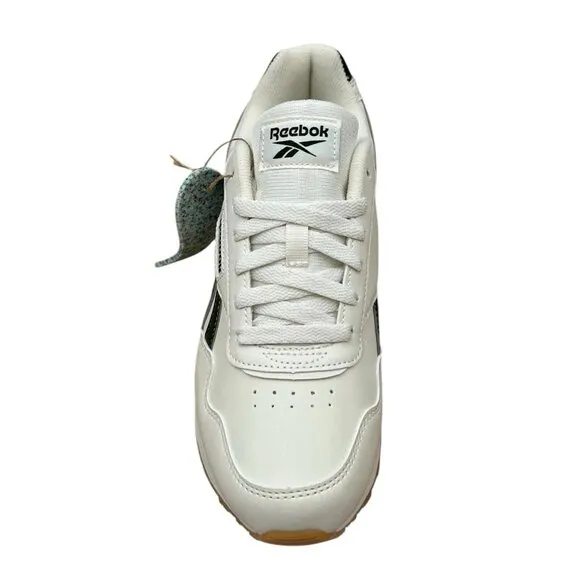Reebok Harman Women’s Classic Style Sneakers 8 White- Chalk-Green Cushioned