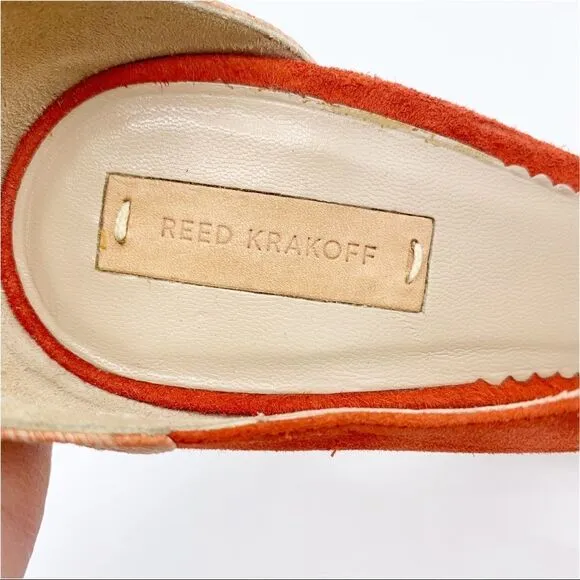 Reed Krakoff Multi-Color and Material Ankle Strap Stiletto Heel Sandals 37.5