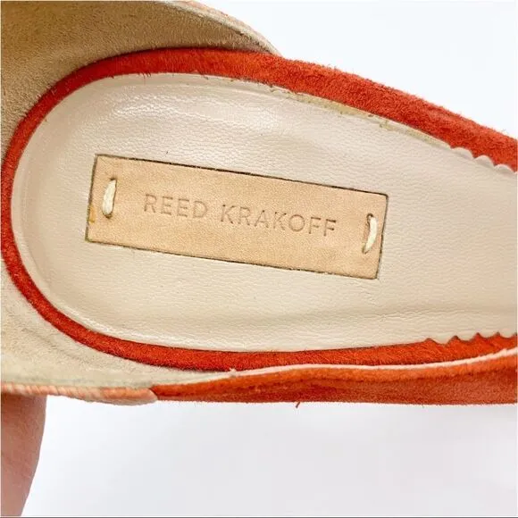 Reed Krakoff Multi-Color and Material Ankle Strap Stiletto Heel Sandals 37.5