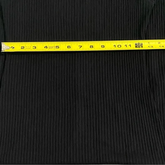 Reformation Bliss Ribbed Knit Maxi Dress Black Scoop Neck Stretchy Bodycon