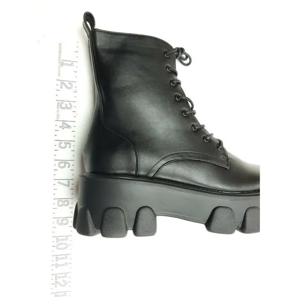 Retro Things Just Got Cleated Platform Chunky Boots Size US 6 EU 39