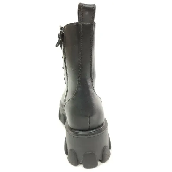Retro Things Just Got Cleated Platform Chunky Boots Size US 6 EU 39