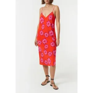Rhode Kat Slip Dress in Scarlet Bombay Bloom 10