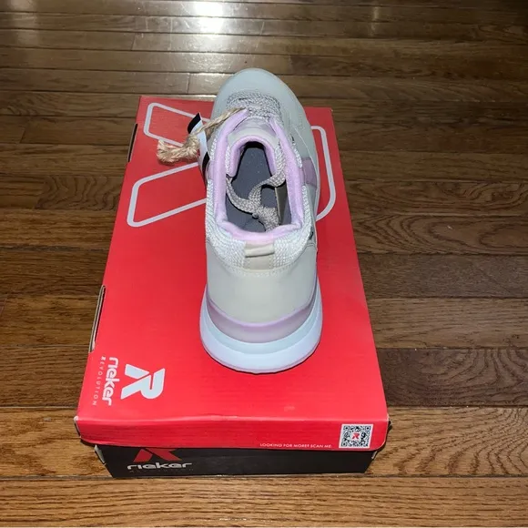 Rieker Revolution Nicolina Performance Sneakers Cream &amp; Lavender Women’s Size 10