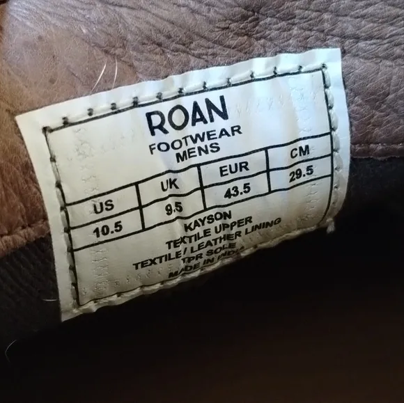 Roan by Bed Stu Kayson Slip On Sneakers Canvas and Leather Shoes Men's size 10.5