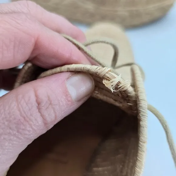 Robert Clergerie | tan raffia boho espadrilles platform oxford shoes | WMS 9