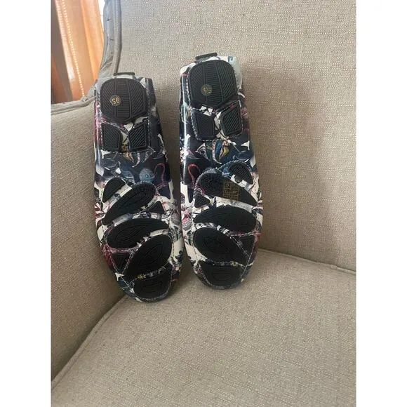 Robert Graham Stormy Floral White Leather Penny Loafers Men’s, S83