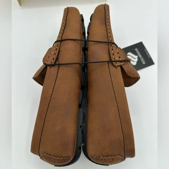 ROCAWEAR Boys Brown Slip-On Driving Shoe Loafers NWT | Size 4.5