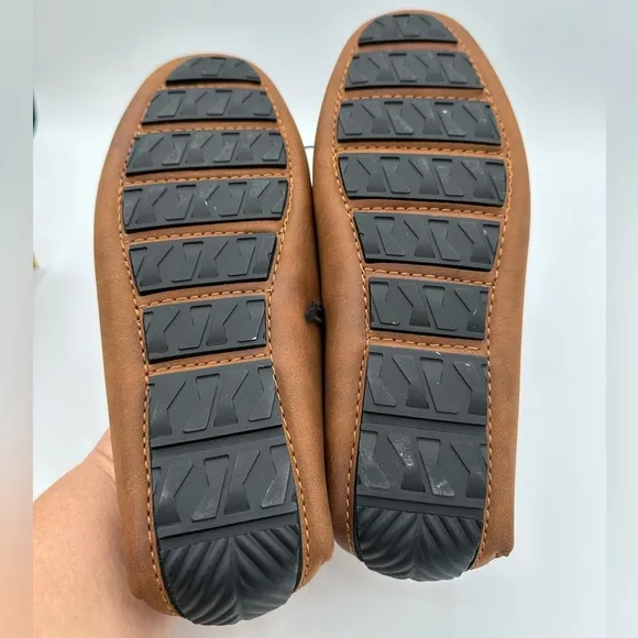 ROCAWEAR Boys Brown Slip-On Driving Shoe Loafers NWT | Size 4.5