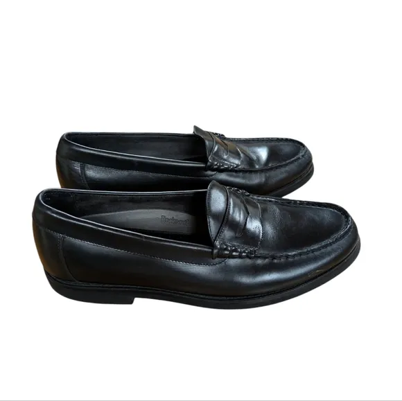 Rockport Black Leather Penny Loafers Mens Size 10
