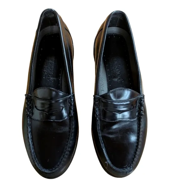 Rockport Black Leather Penny Loafers Mens Size 10