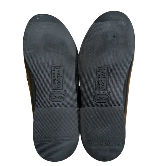 Rockport Black Leather Penny Loafers Mens Size 10
