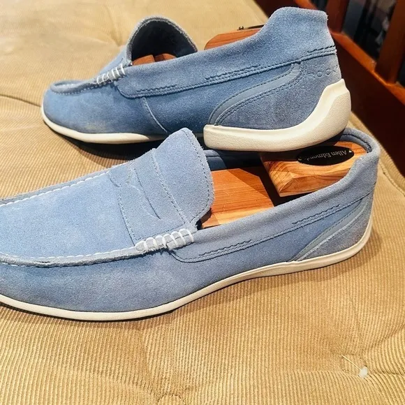 RockPort Blue Suede Penny Loafer.