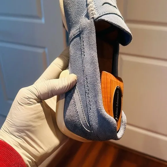 RockPort Blue Suede Penny Loafer.
