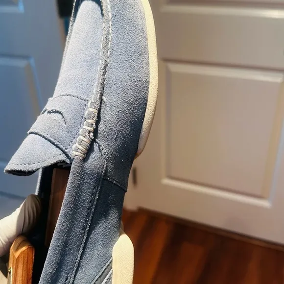 RockPort Blue Suede Penny Loafer.