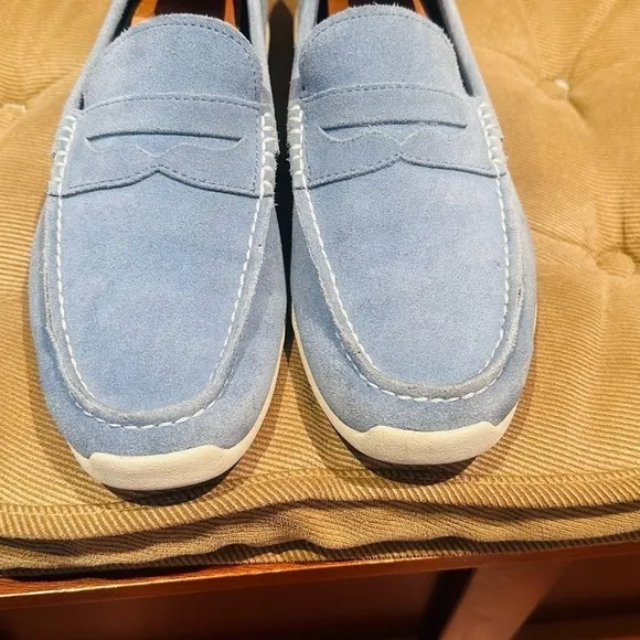 RockPort Blue Suede Penny Loafer.