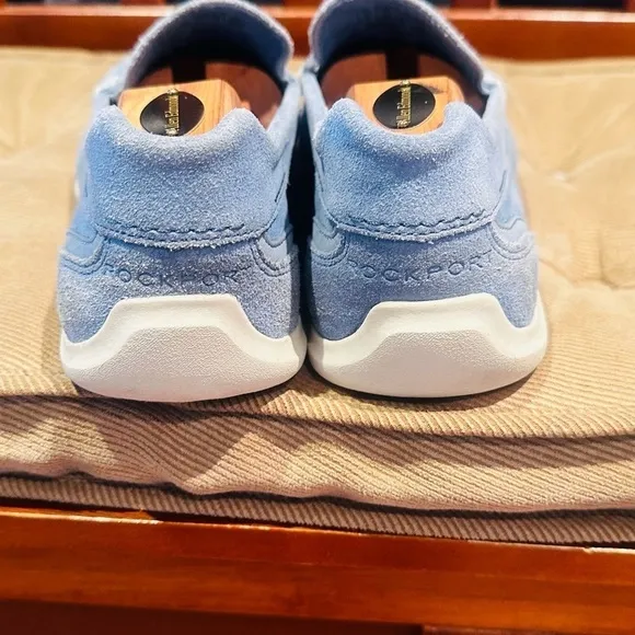 RockPort Blue Suede Penny Loafer.