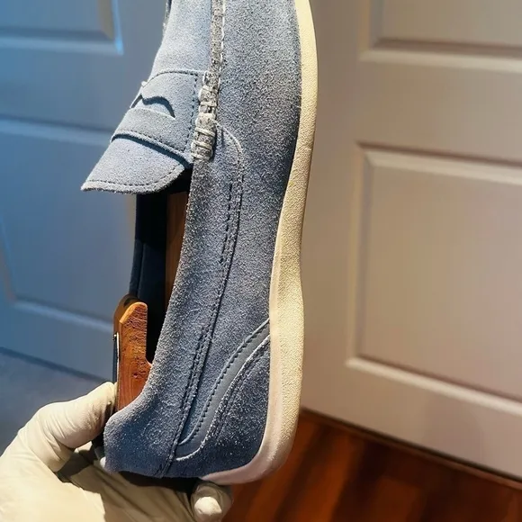 RockPort Blue Suede Penny Loafer.