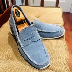 RockPort Blue Suede Penny Loafer.