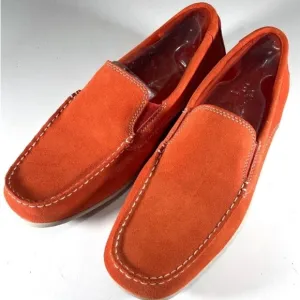 Rockport orange suede driving loafers size 10.5