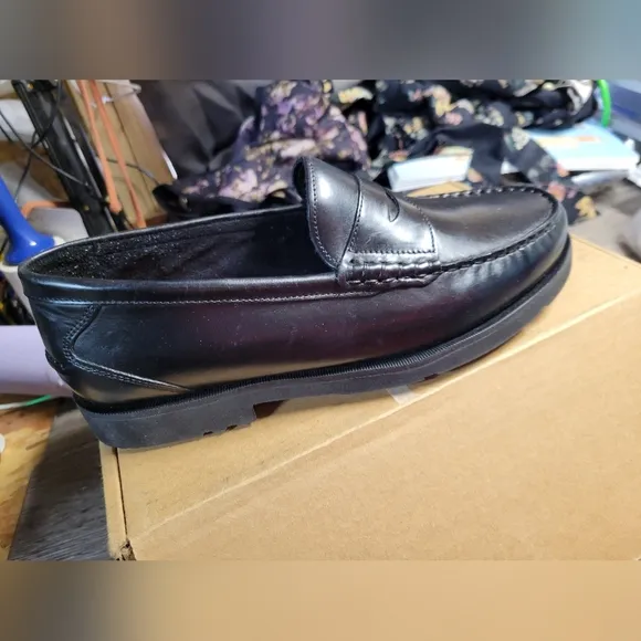 Rockport Shoes Mens Size 10 Penny Loafers  Black Leather NEW NIB