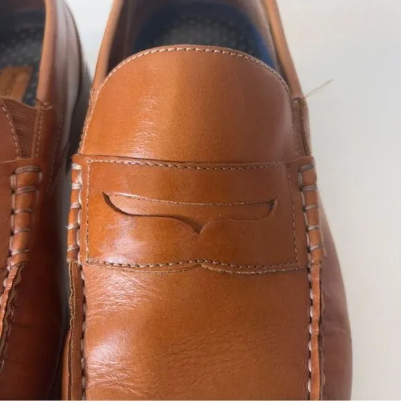 Rockport Men's Preston Leather Tan Brown Penny Loafer Shoes CI5644 Size 13