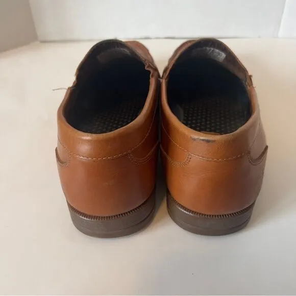 Rockport Men's Preston Leather Tan Brown Penny Loafer Shoes CI5644 Size 13