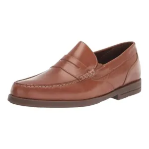 Rockport Men's Preston Leather Tan Brown Penny Loafer Shoes CI5644 Size 13