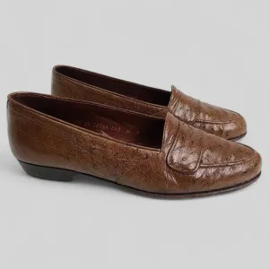 Romano Martegani full quill ostrich penny loafers 8 D