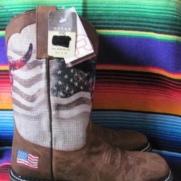ROPER   MENS WESTERN AMERICANA BOOTS   BRAND NEW W