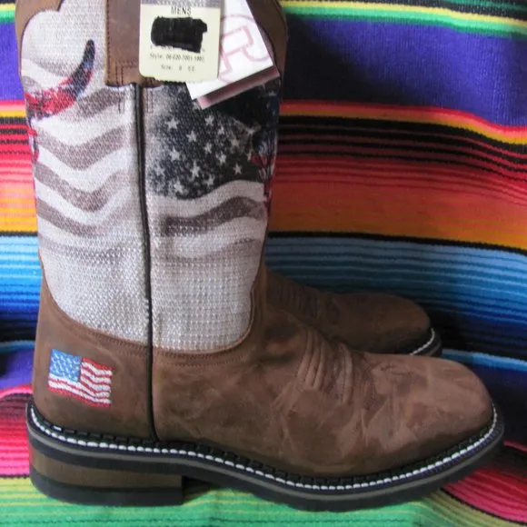 ROPER   MENS WESTERN AMERICANA BOOTS   BRAND NEW W