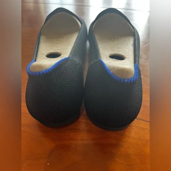 Rothy’s Driving Loafers | W10 | Black Knit with Leopard Insole
