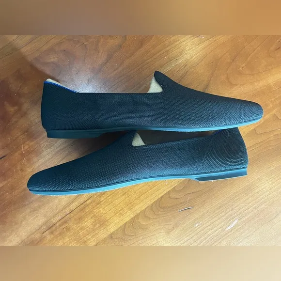 Rothy’s Driving Loafers | W10 | Black Knit with Leopard Insole